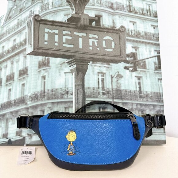 Coach 5512 Limited Edition X Peanuts Mini Warren Belt Bag With Pig Pen - Picture 2 of 6